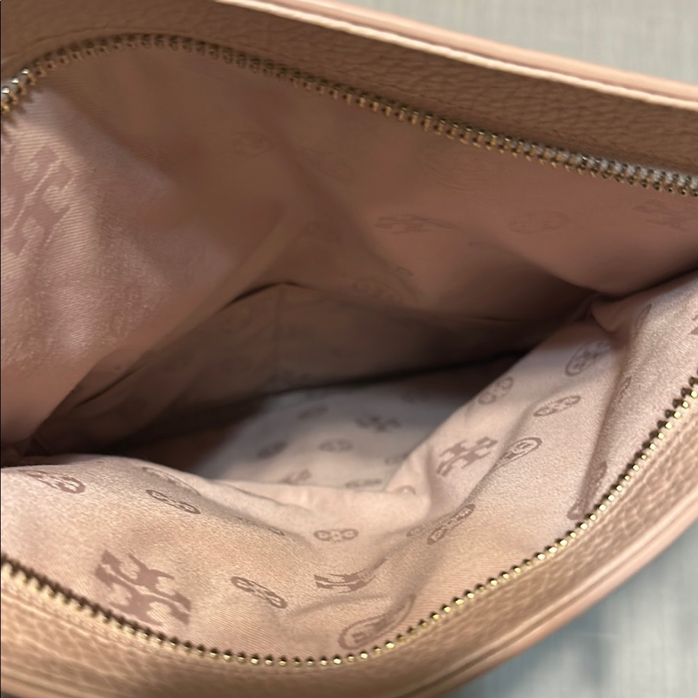 Tory Burch Thea Fold Over Messenger Pink Crossbody Bag with Adjustable Strap - Picture 6 of 10